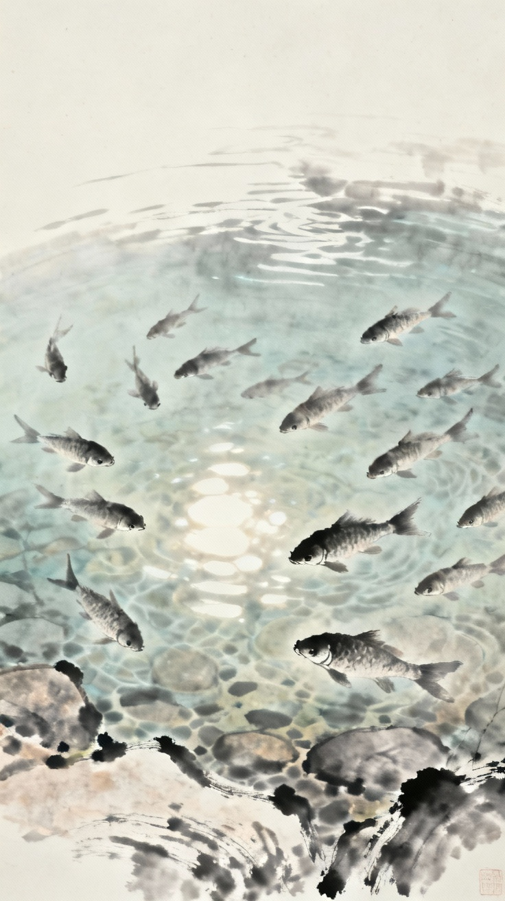 小石潭中游鱼百许头