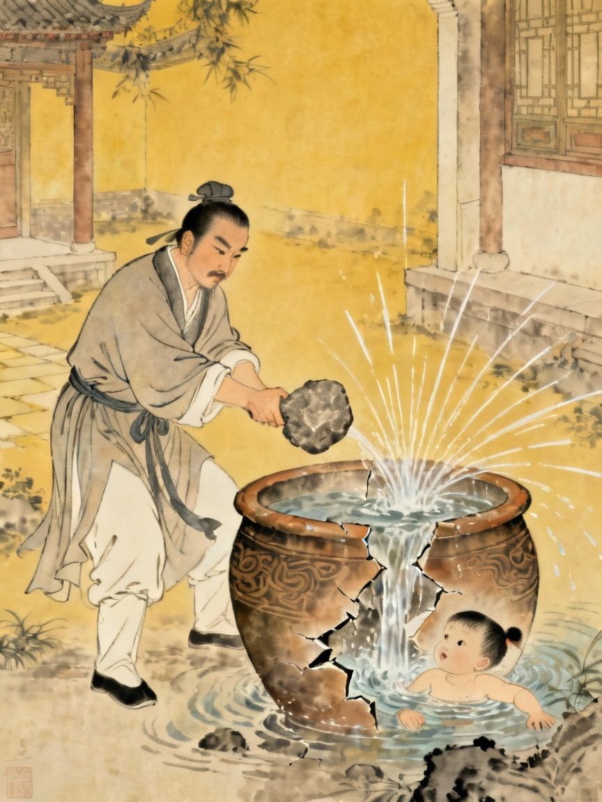 司马光砸缸救人