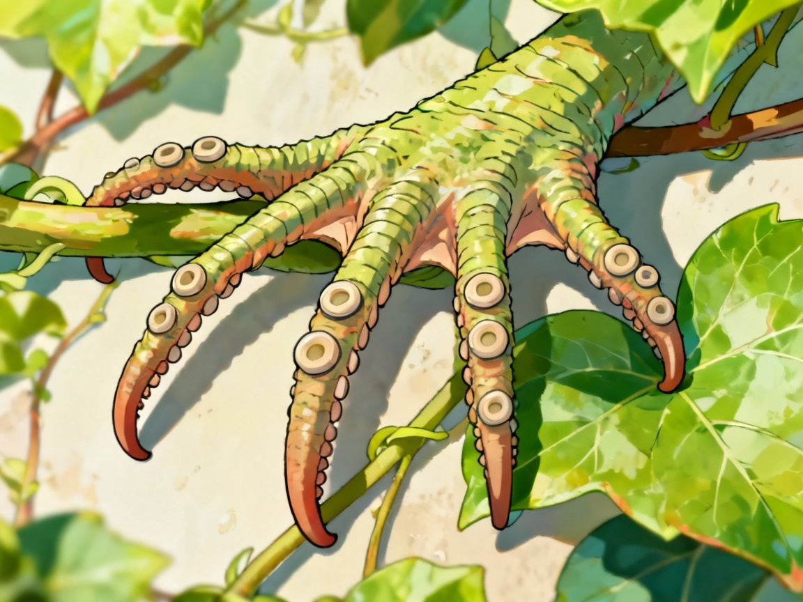 爬山虎的脚部特写