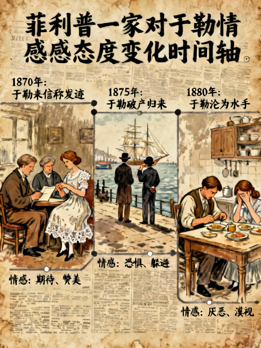 菲利普一家对于勒情感态度变化时间轴