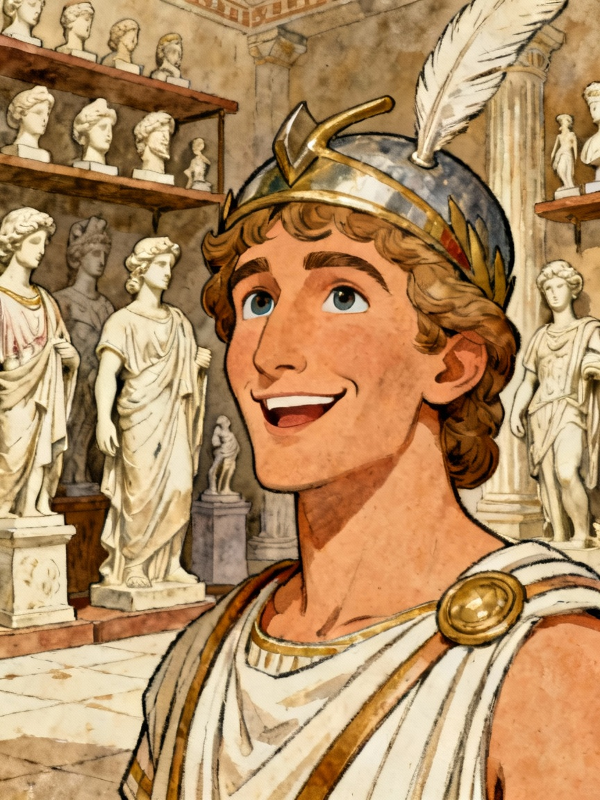 赫耳墨斯笑着问道的表情特写