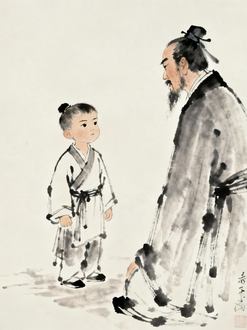 元方镇定地回应大人