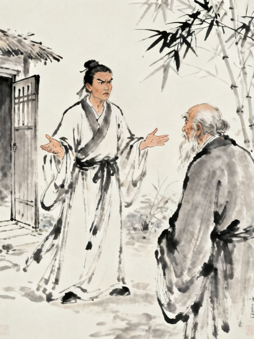 古代丁氏解释真相的场景