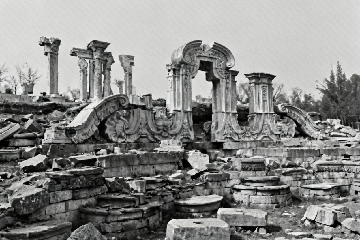 圆明园焚毁后遗址