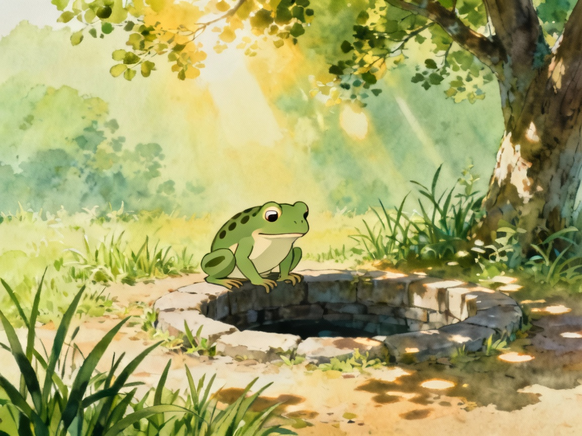 青蛙回到井边思考