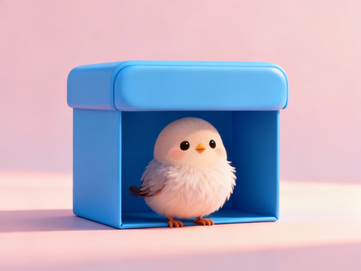 小鸟在盒子下面