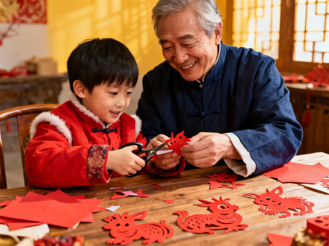 传承剪纸文化的场景