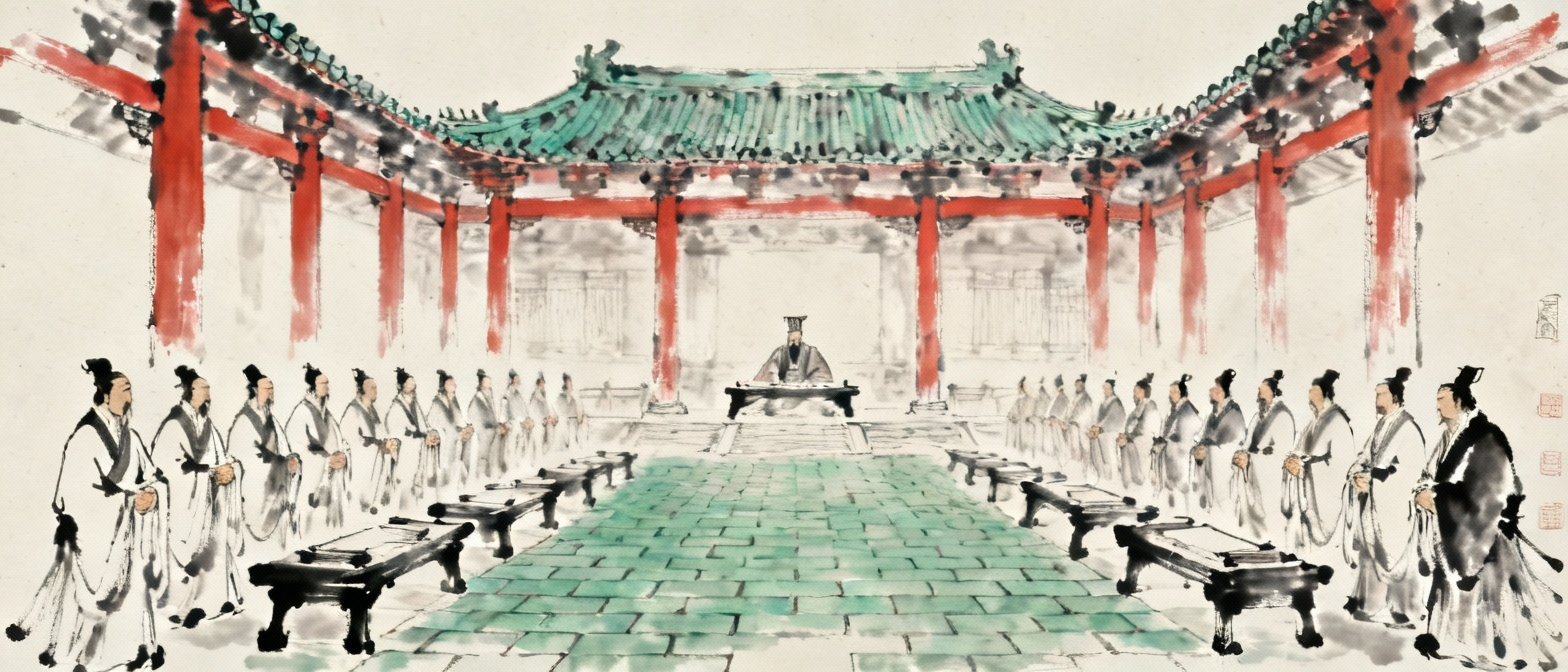 战国时期宫殿内景