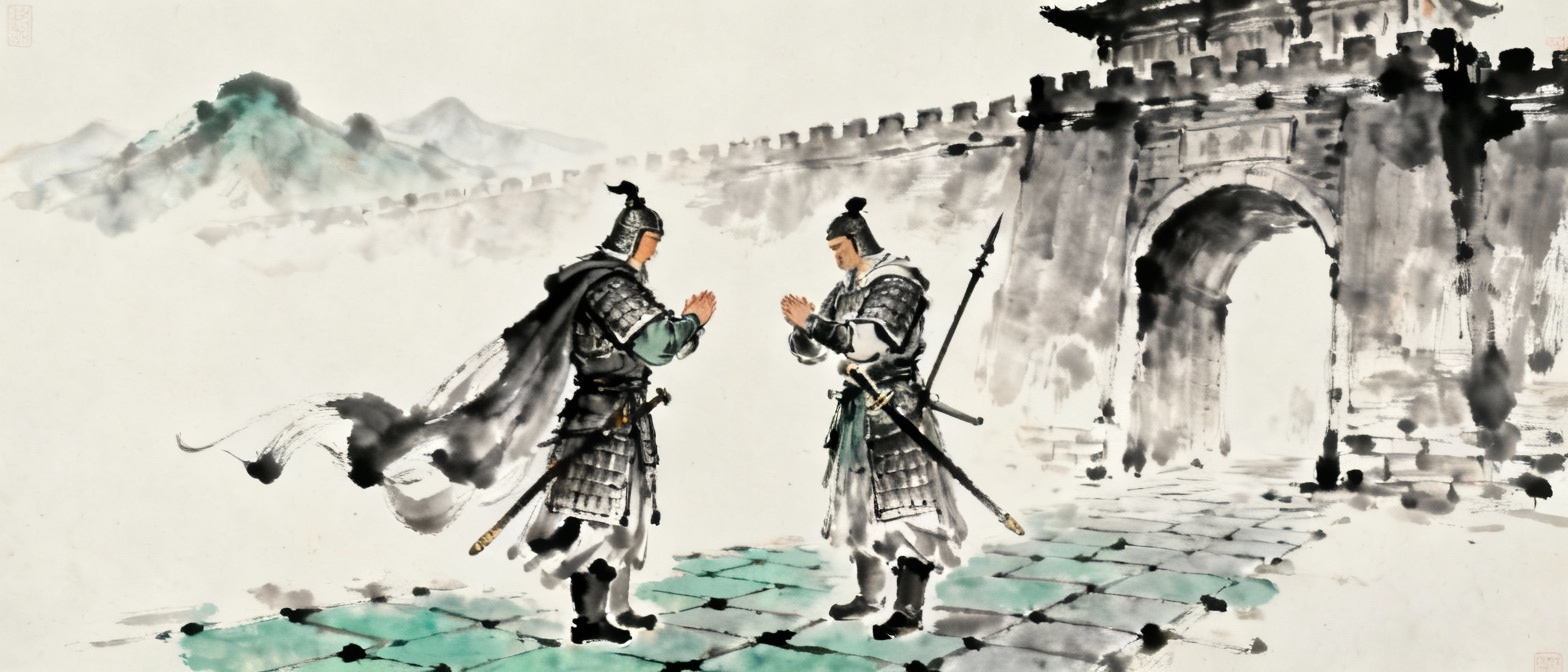 轮台东门送别场景，古代将士告别的情景