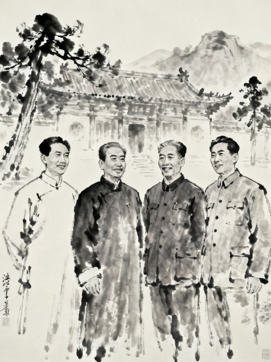 徂徕山抗日武装起义四位领导人合影