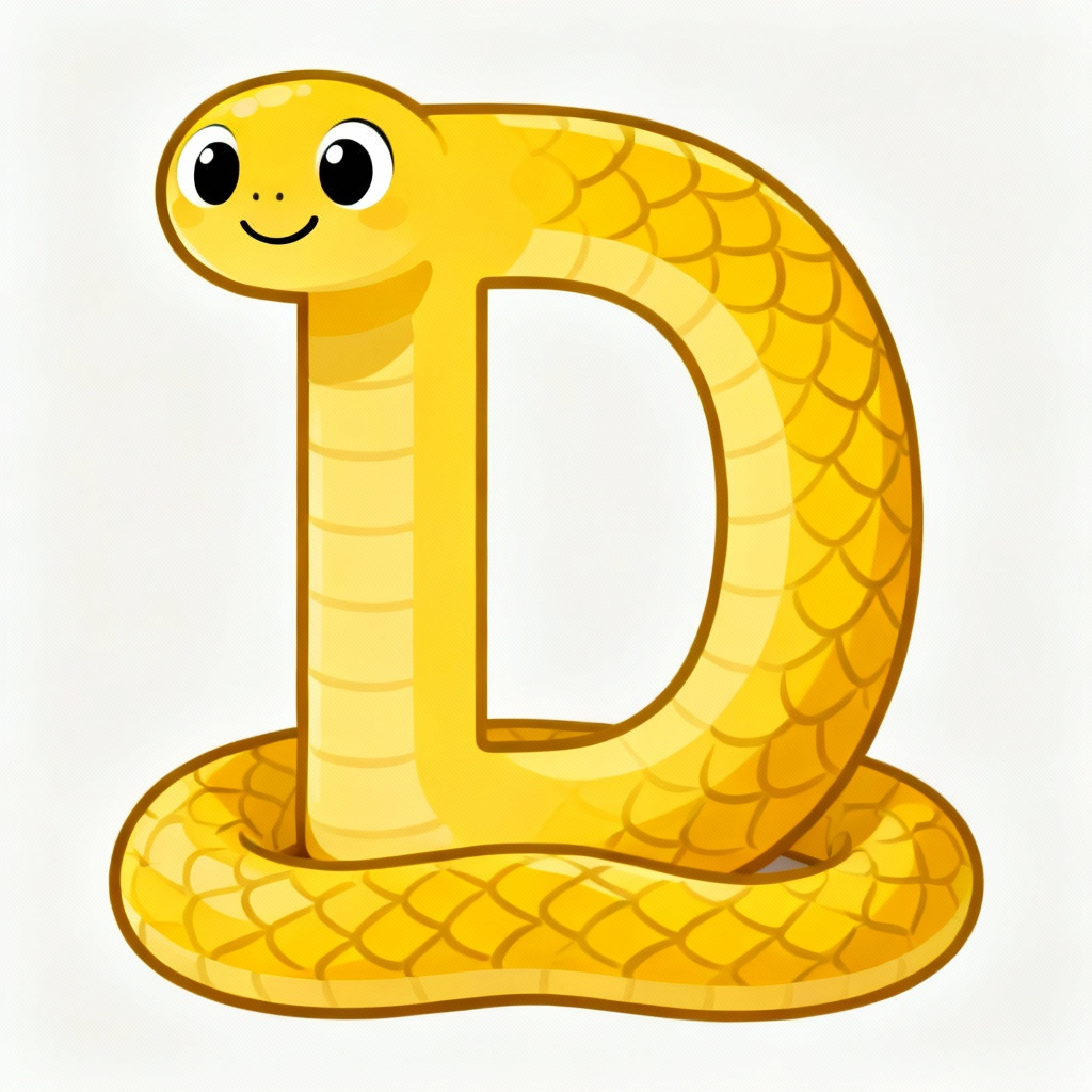 字母D蛇