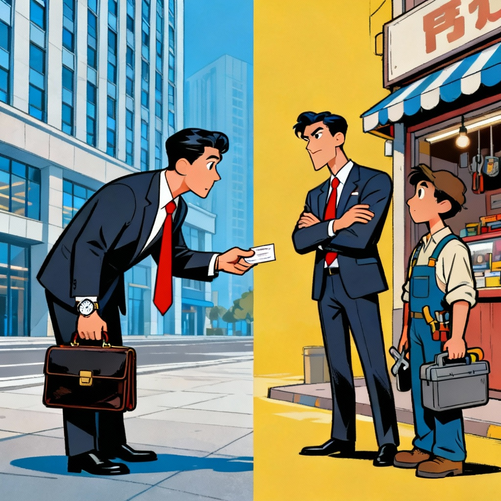 现代势利人物对比漫画