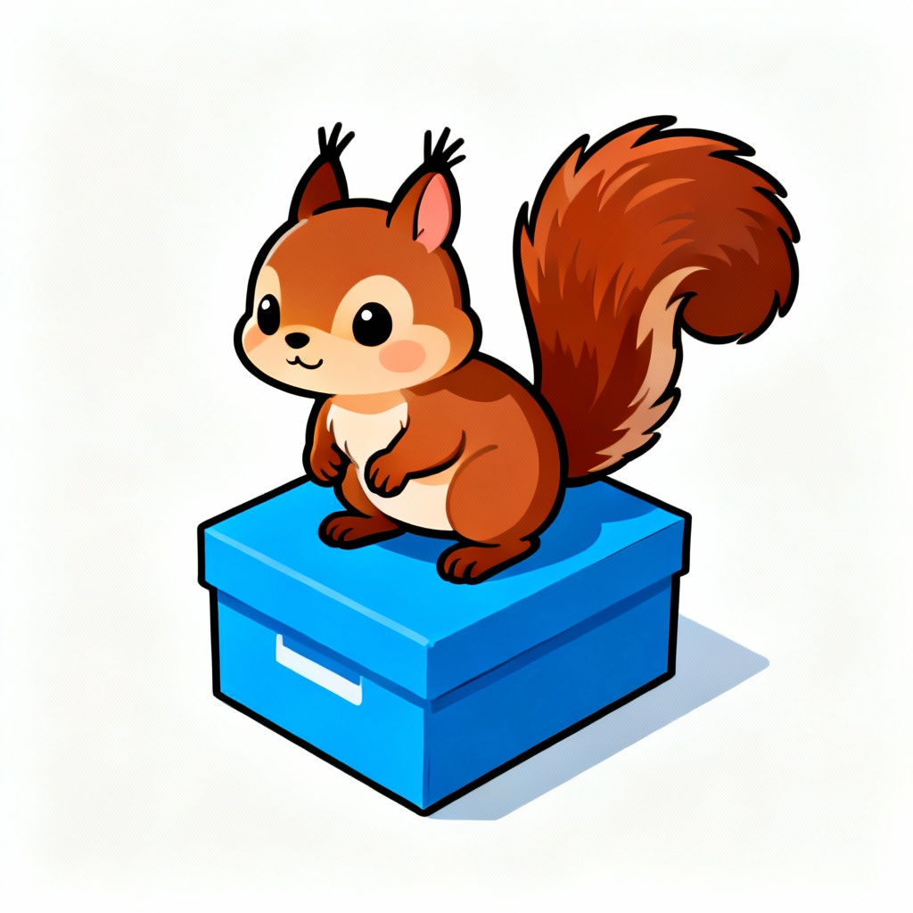 松鼠在盒子上面