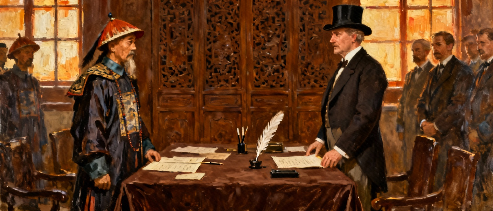 天津条约签订场景