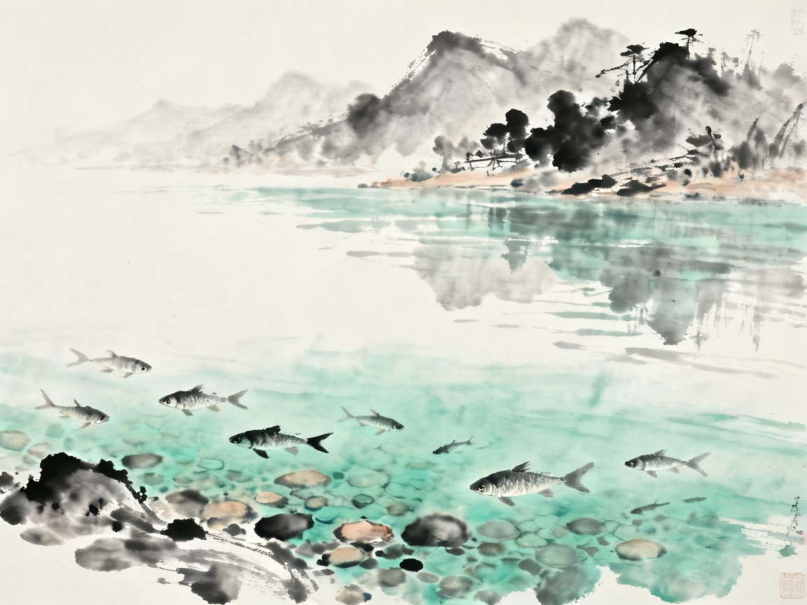 富春江清澈见底的江水，游鱼细石清晰可见