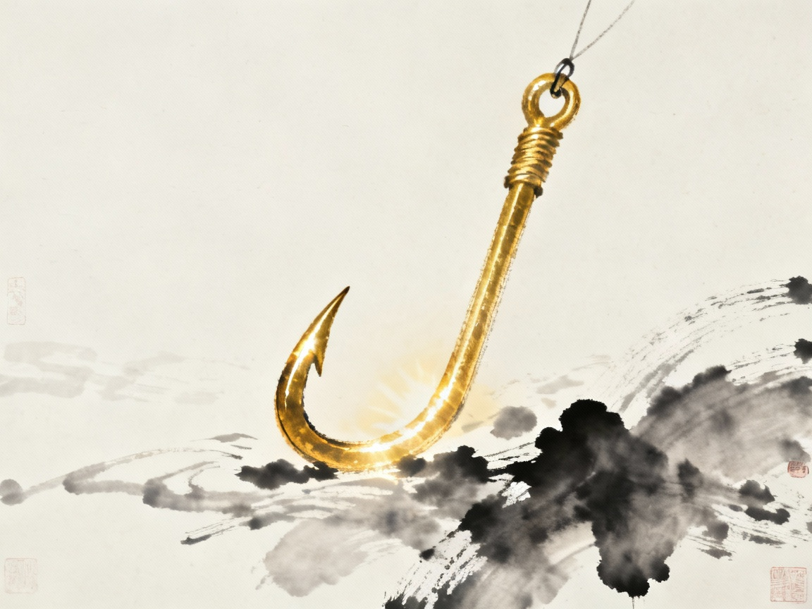 金色的鱼钩