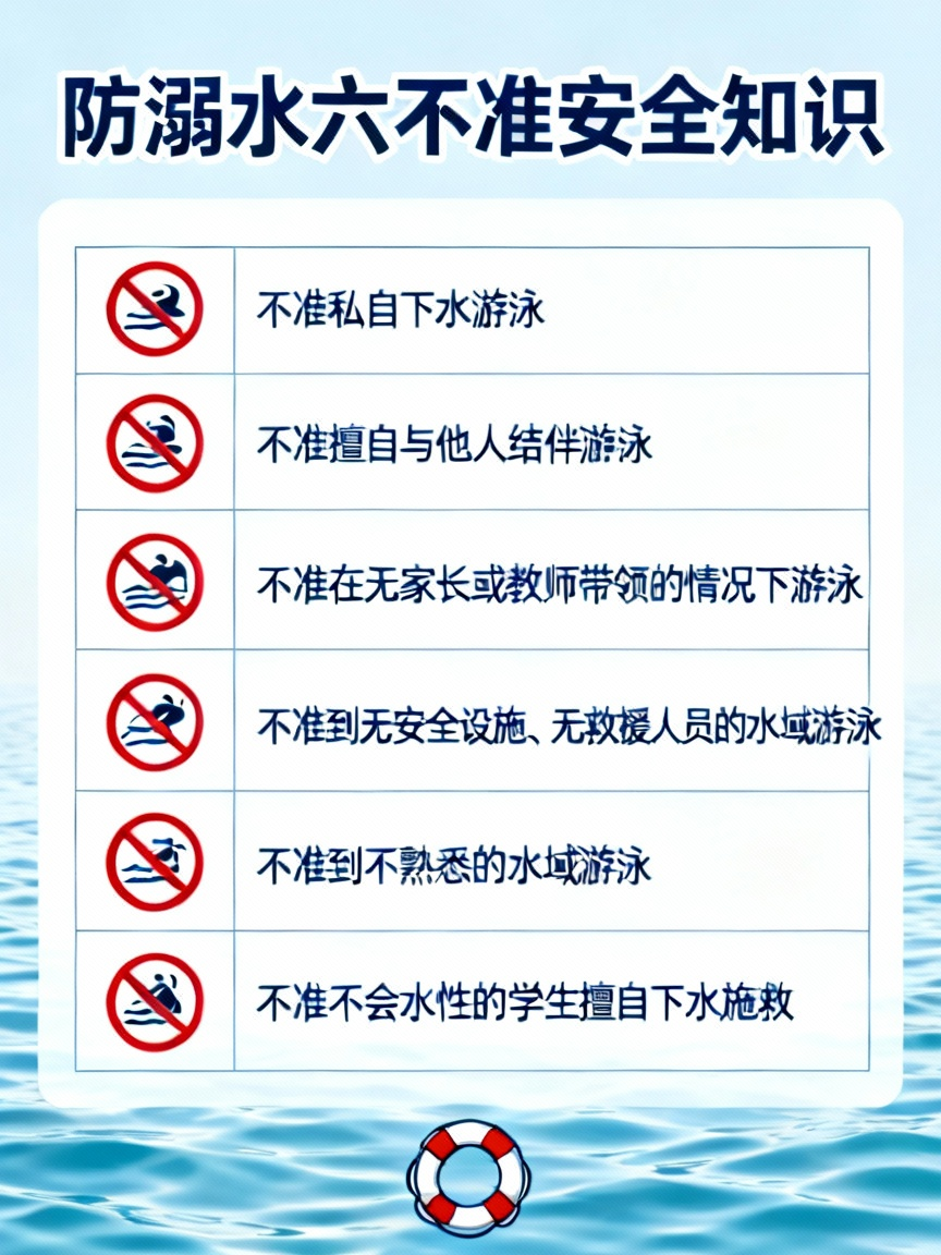 防溺水六不准