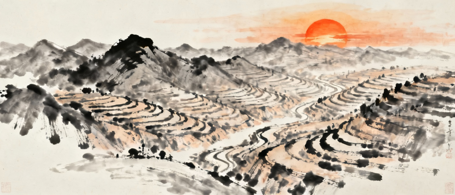 黄土高原壮阔风光