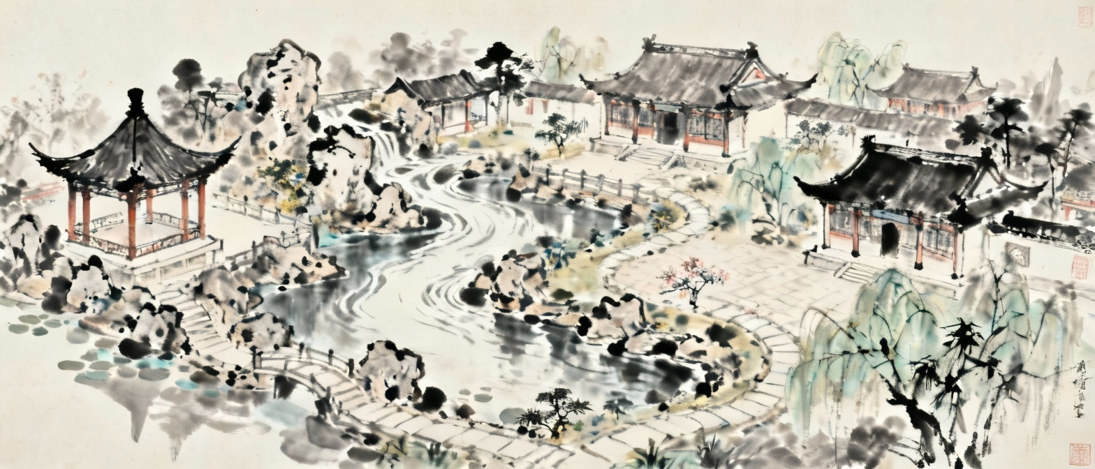 大观园全景鸟瞰图