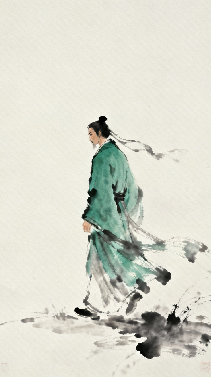 断肠游子在天涯漂泊的孤独身影