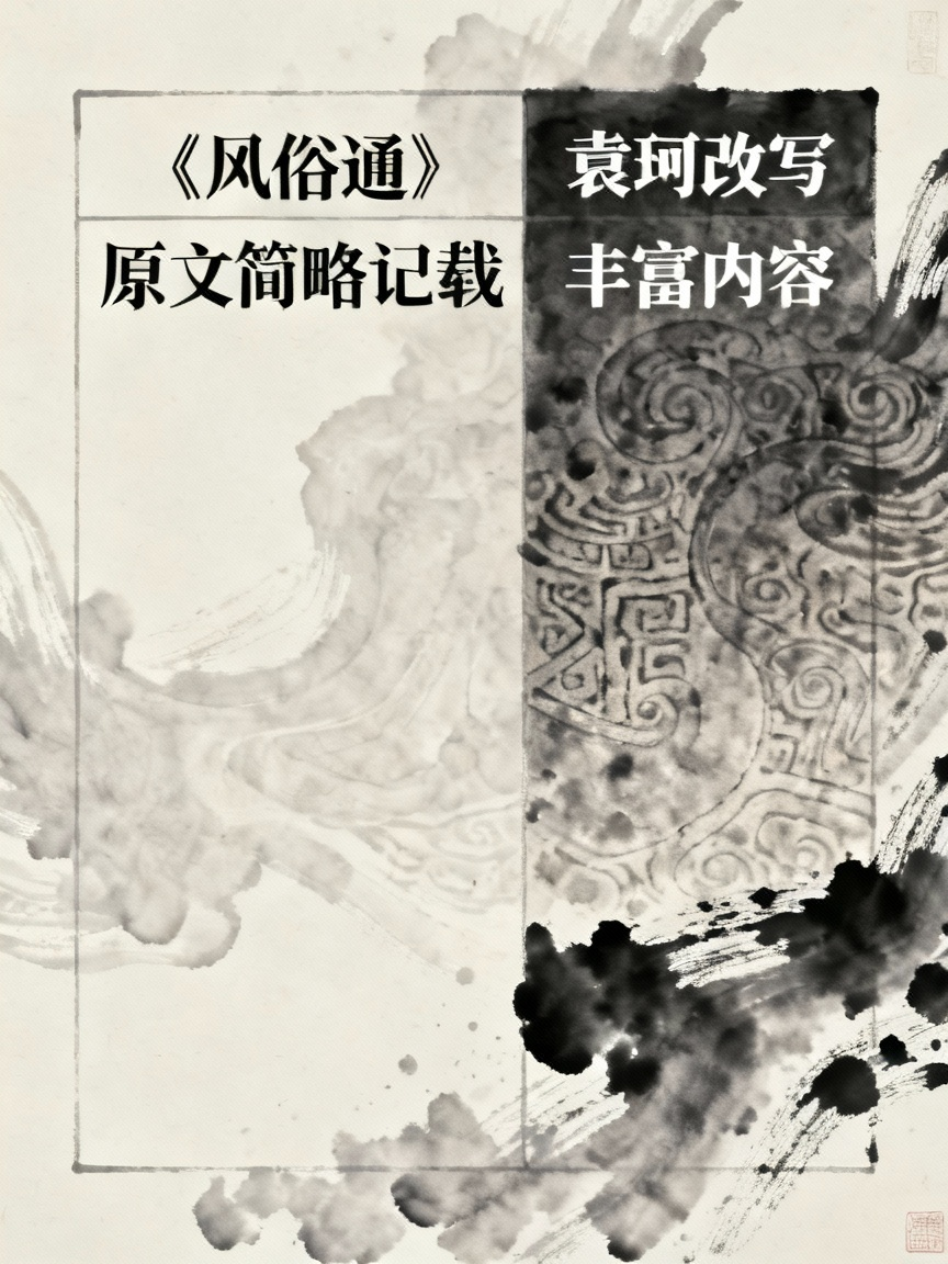 《风俗通》与袁珂改写对比