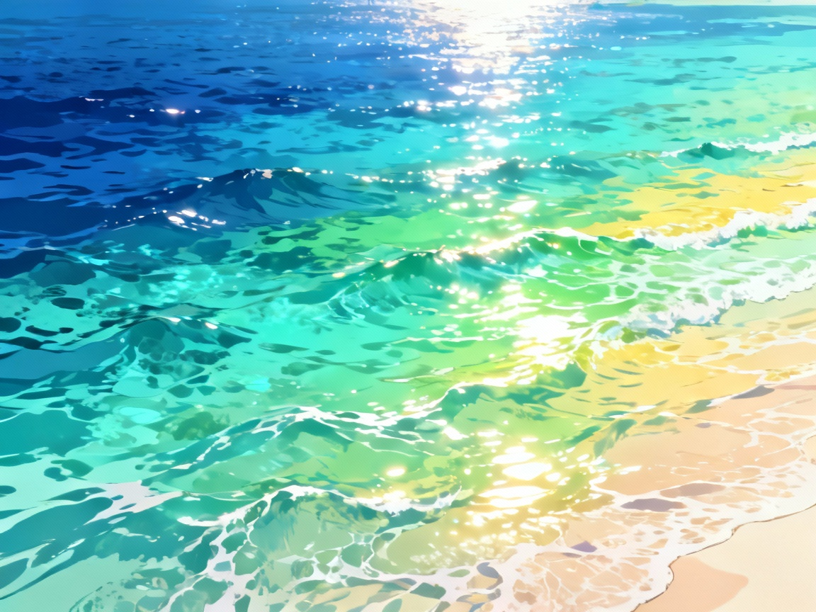 西沙群岛美丽海水