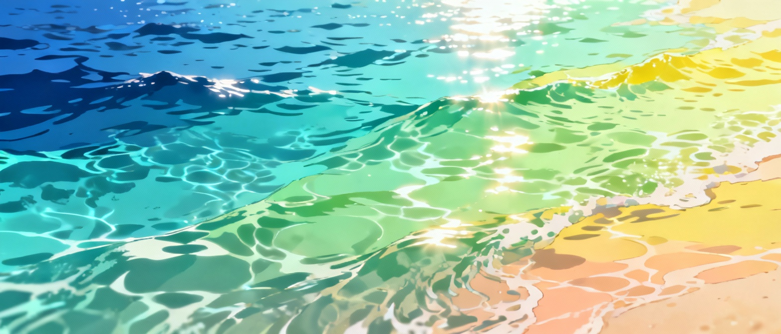 西沙群岛五光十色的海水