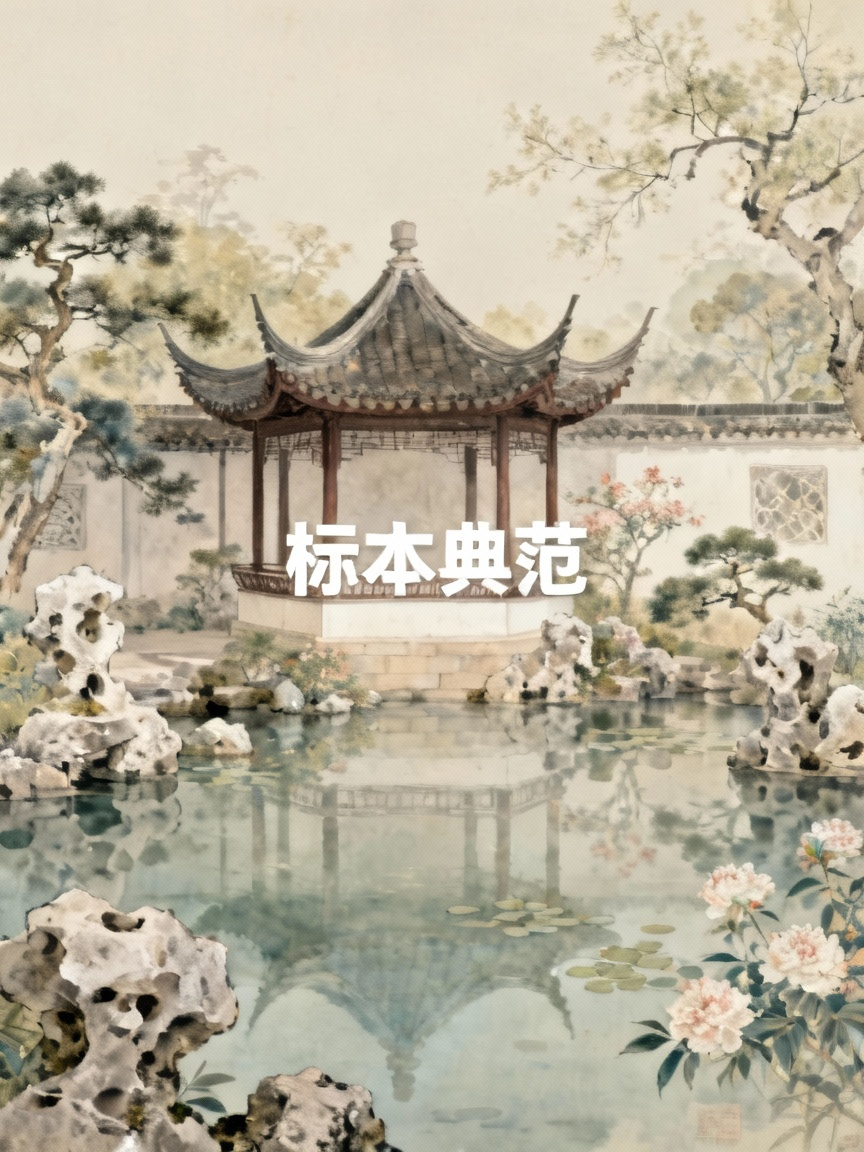 苏州园林典雅背景