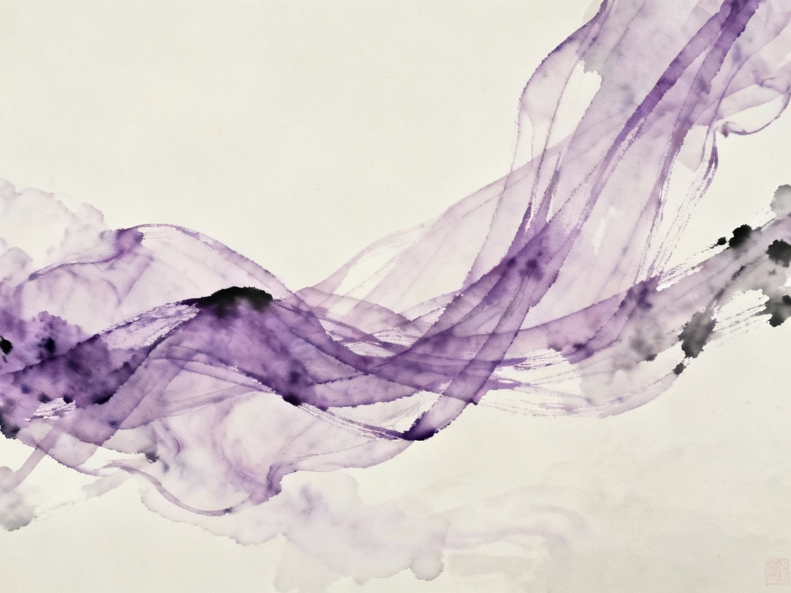 紫薄汗色意境图