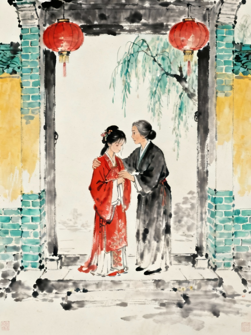 古代女子出嫁场景