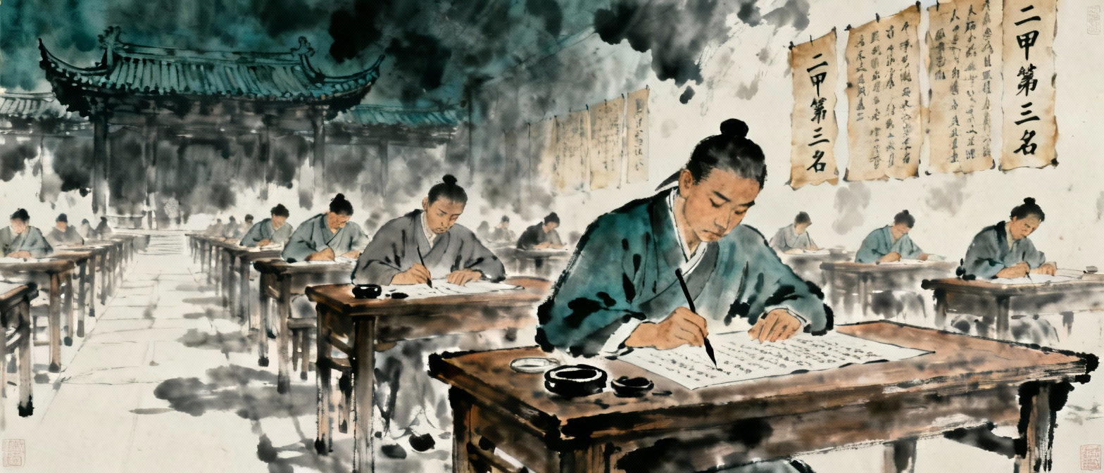 科举制度压迫感背景图