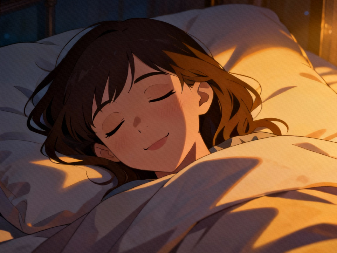 夜晚海伦幸福微笑的场景