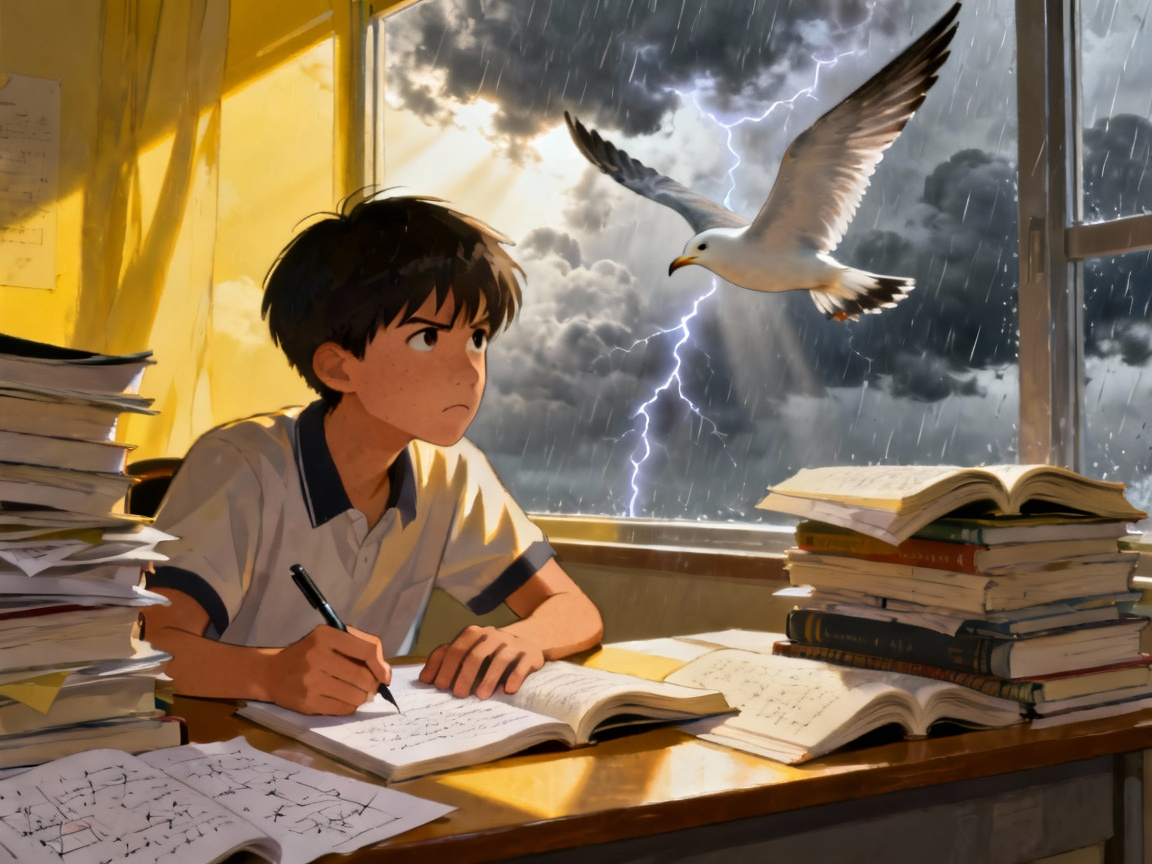 学生发扬海燕精神