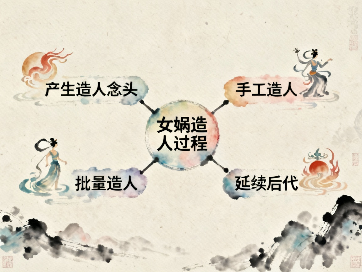 女娲造人过程思维导图