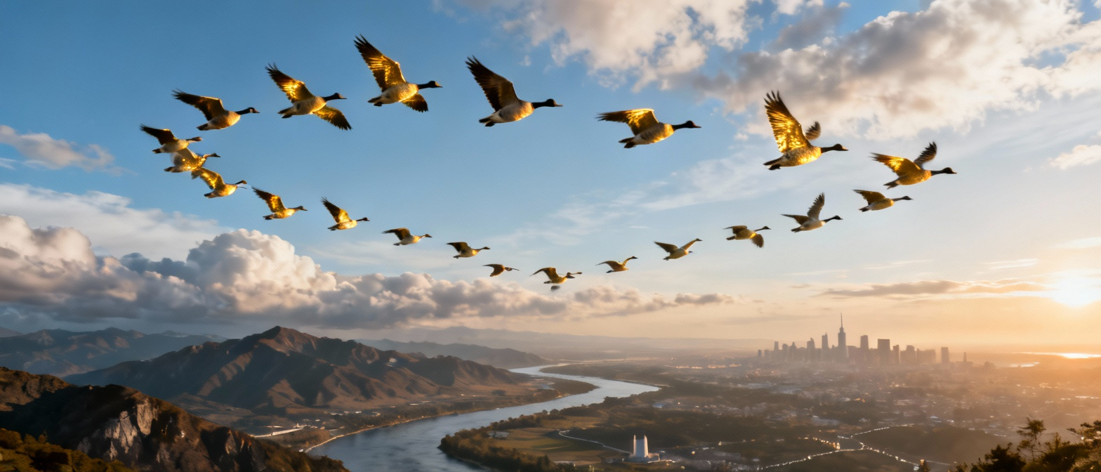 候鸟跨国迁徙场景