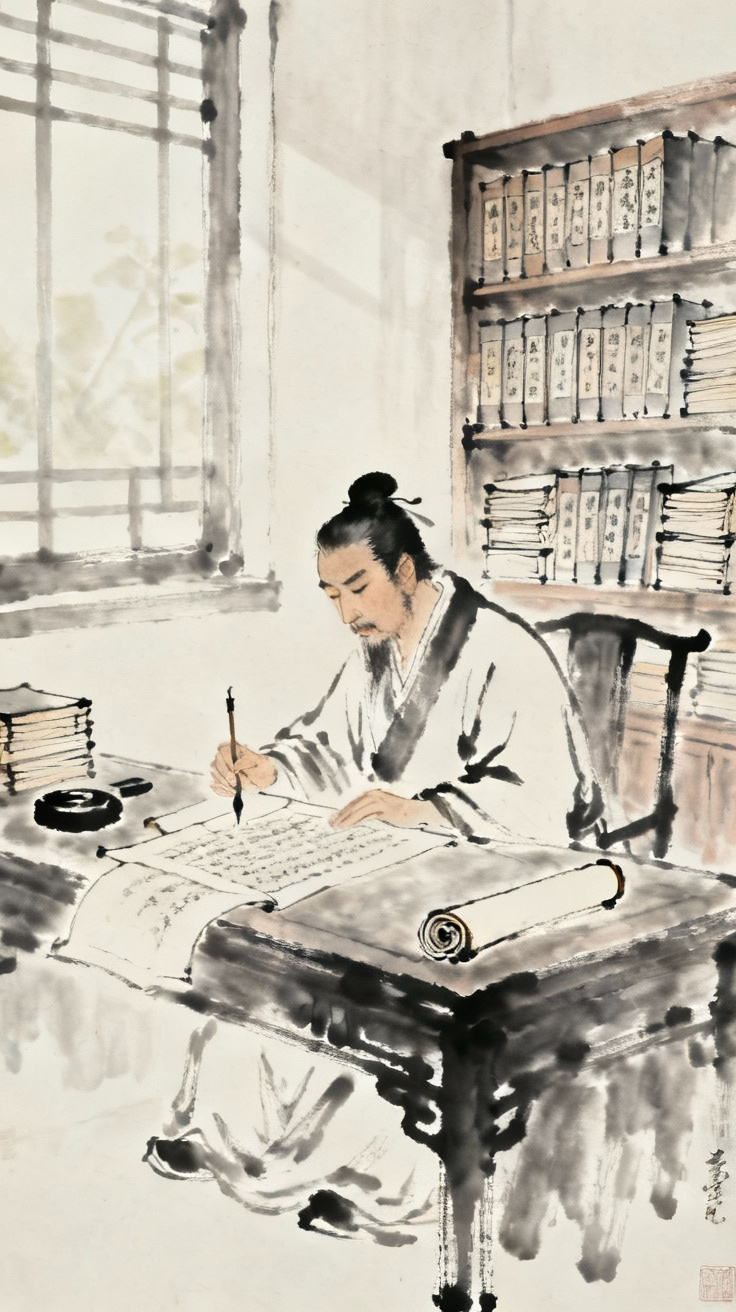 吕蒙开始认真读书学习的场景