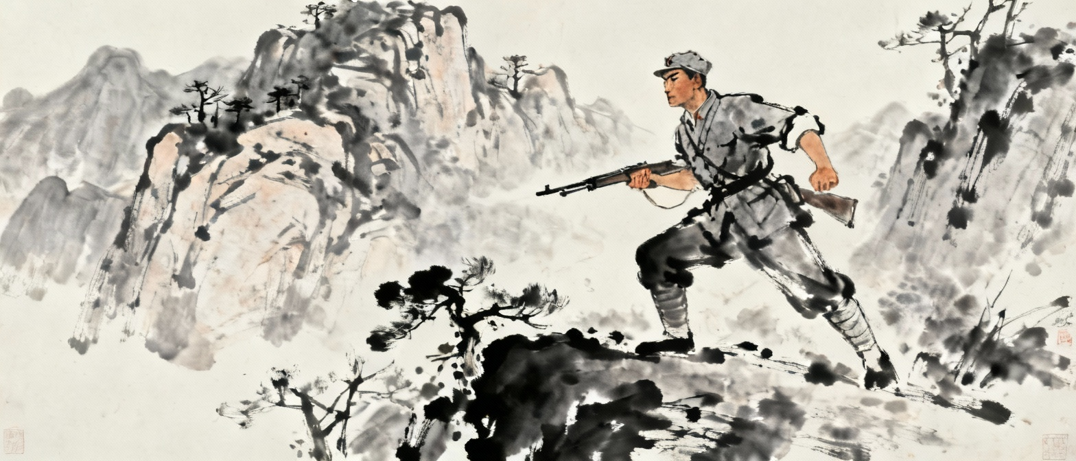 抗日战士英勇战斗