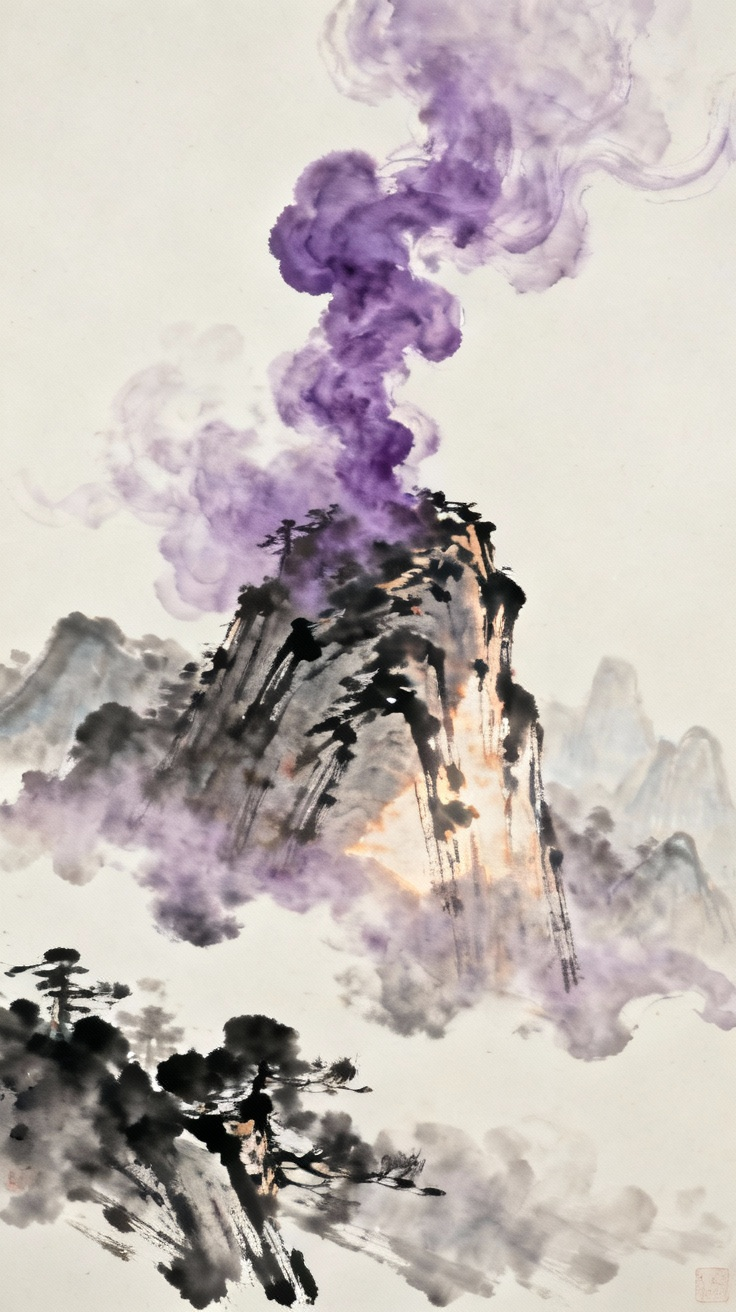 日照香炉生紫烟