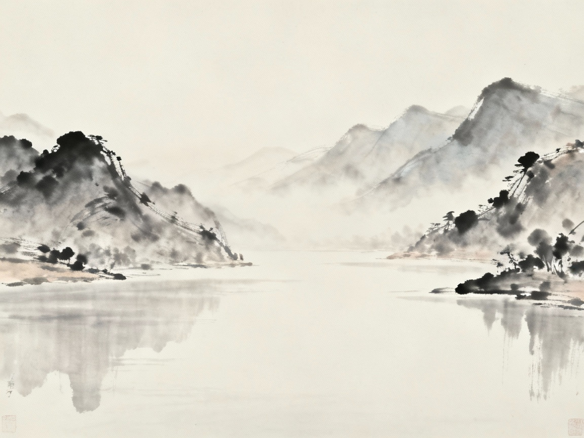 富春江山水，风烟俱净，天山共色