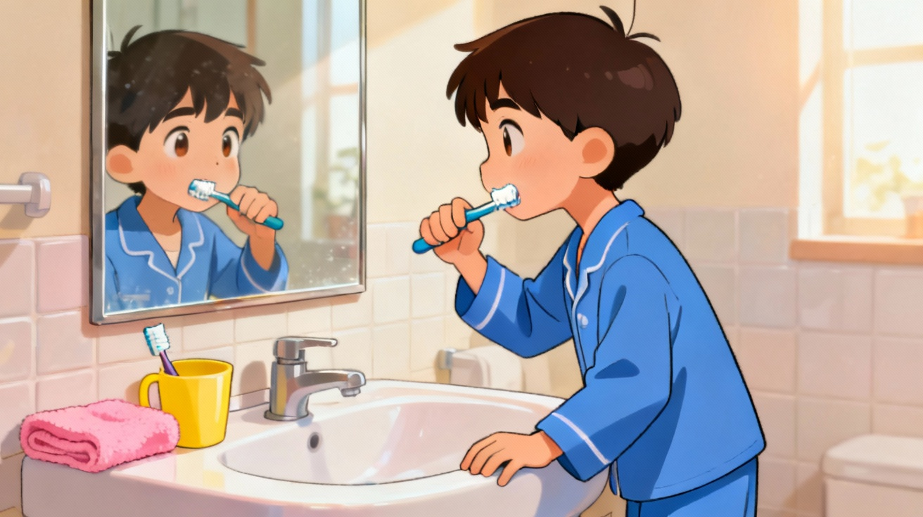 小学生日常起床场景