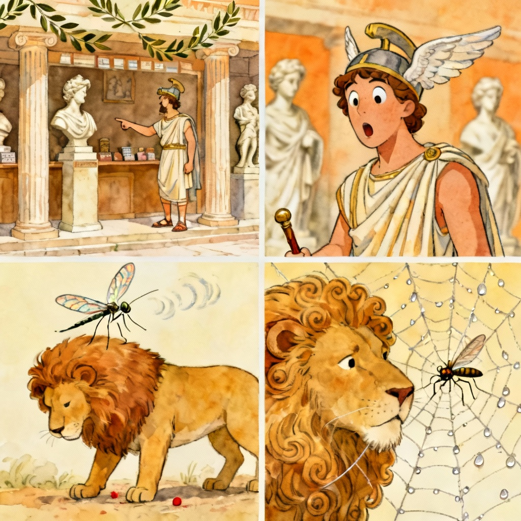 四格漫画展示情节反转