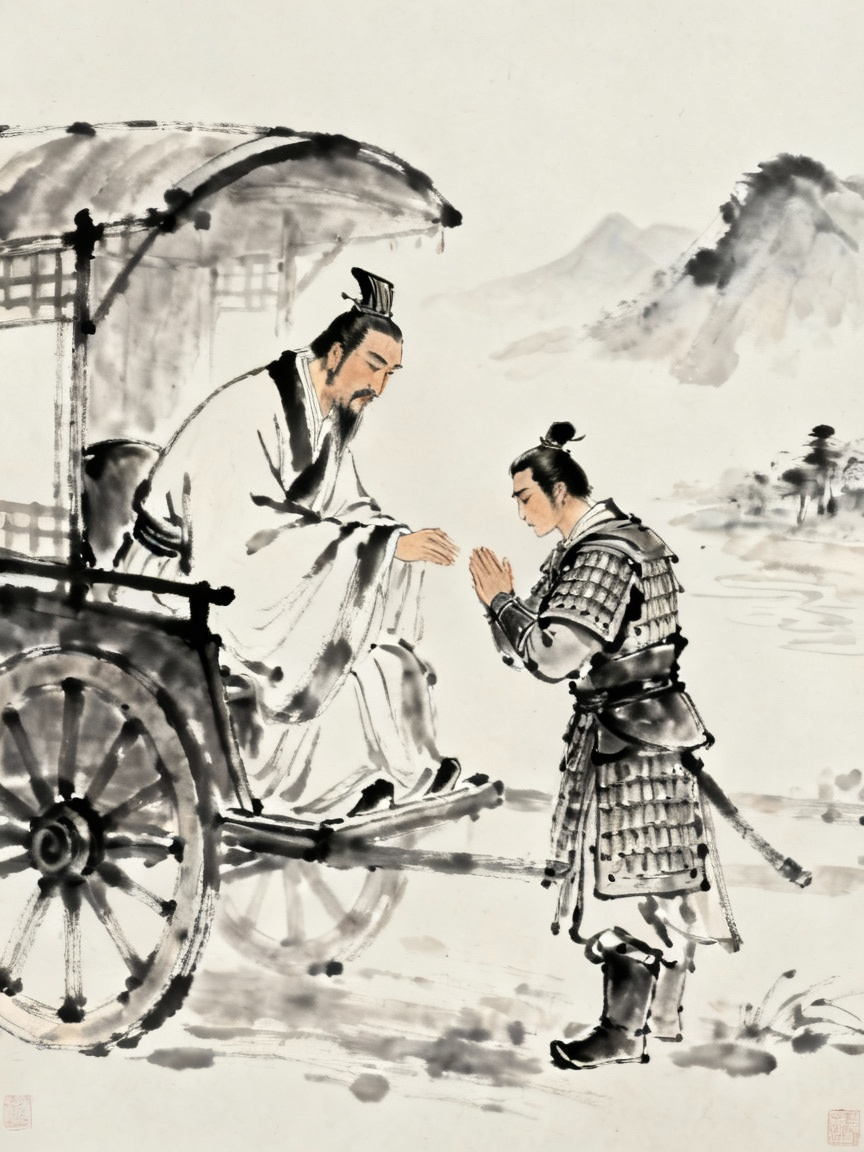 汉文帝改容式车，敬重将军的感动场景