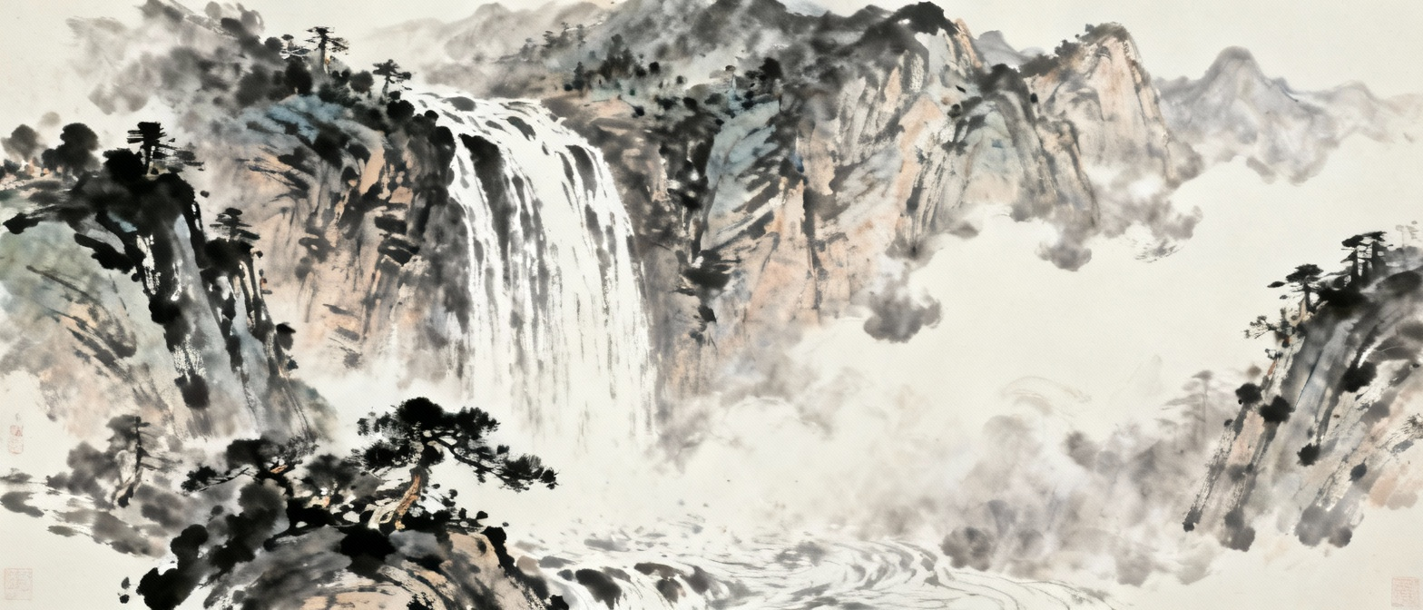 庐山瀑布全景