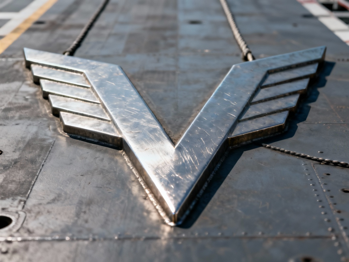 象征胜利的V字形阻拦索