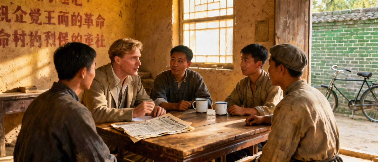 斯诺采访红色中国场景