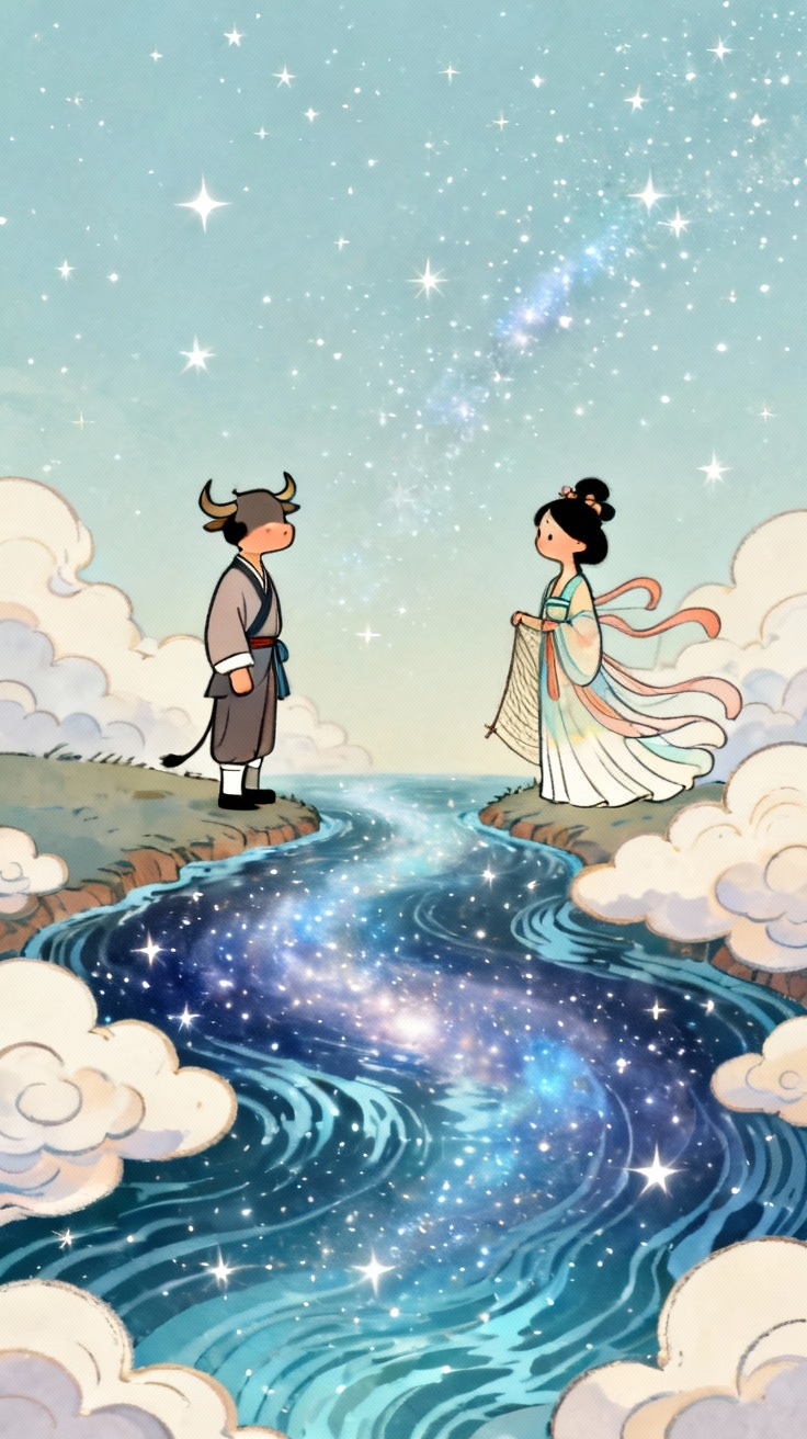 牛郎织女隔银河相望