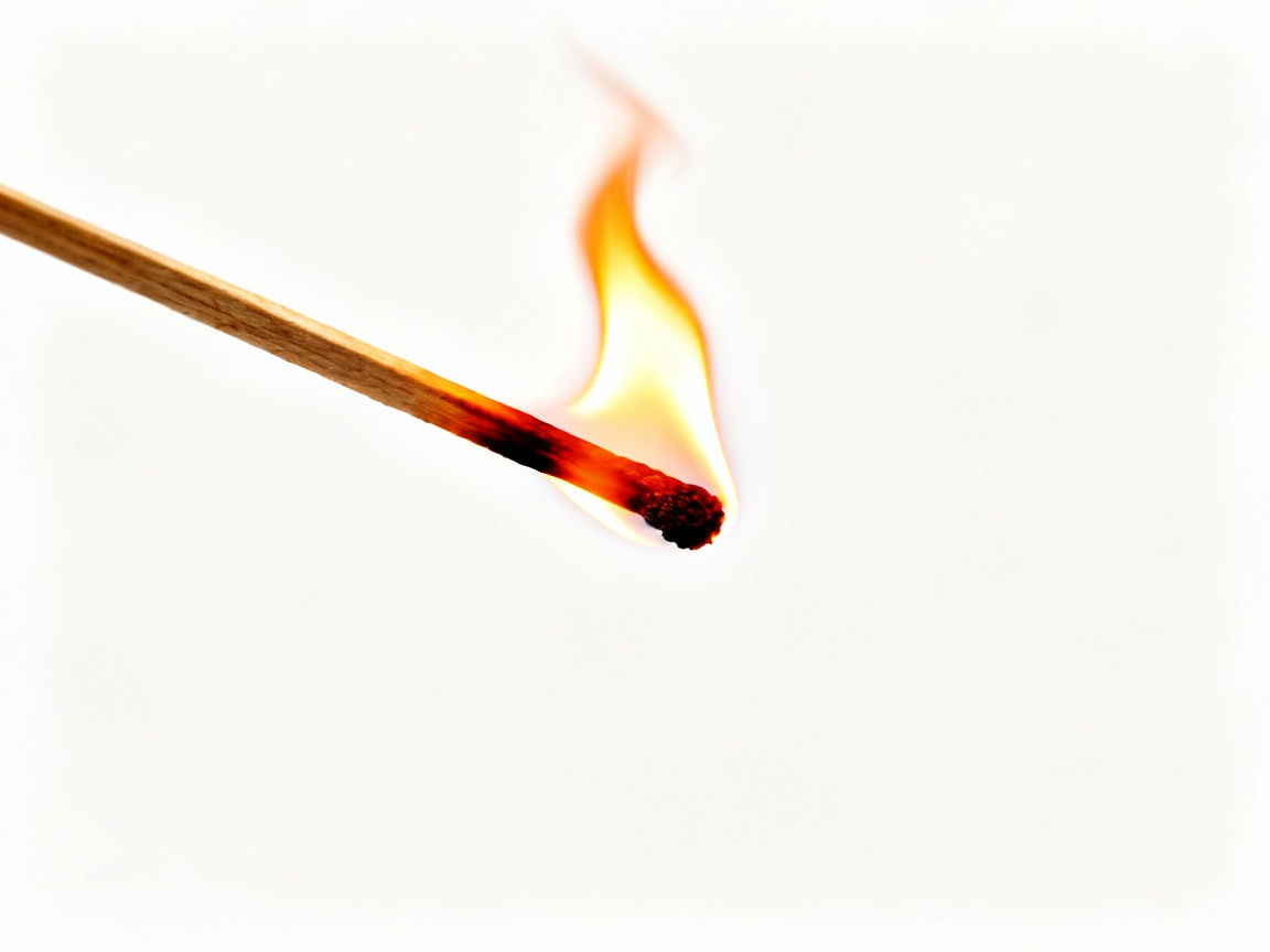 点燃的木条