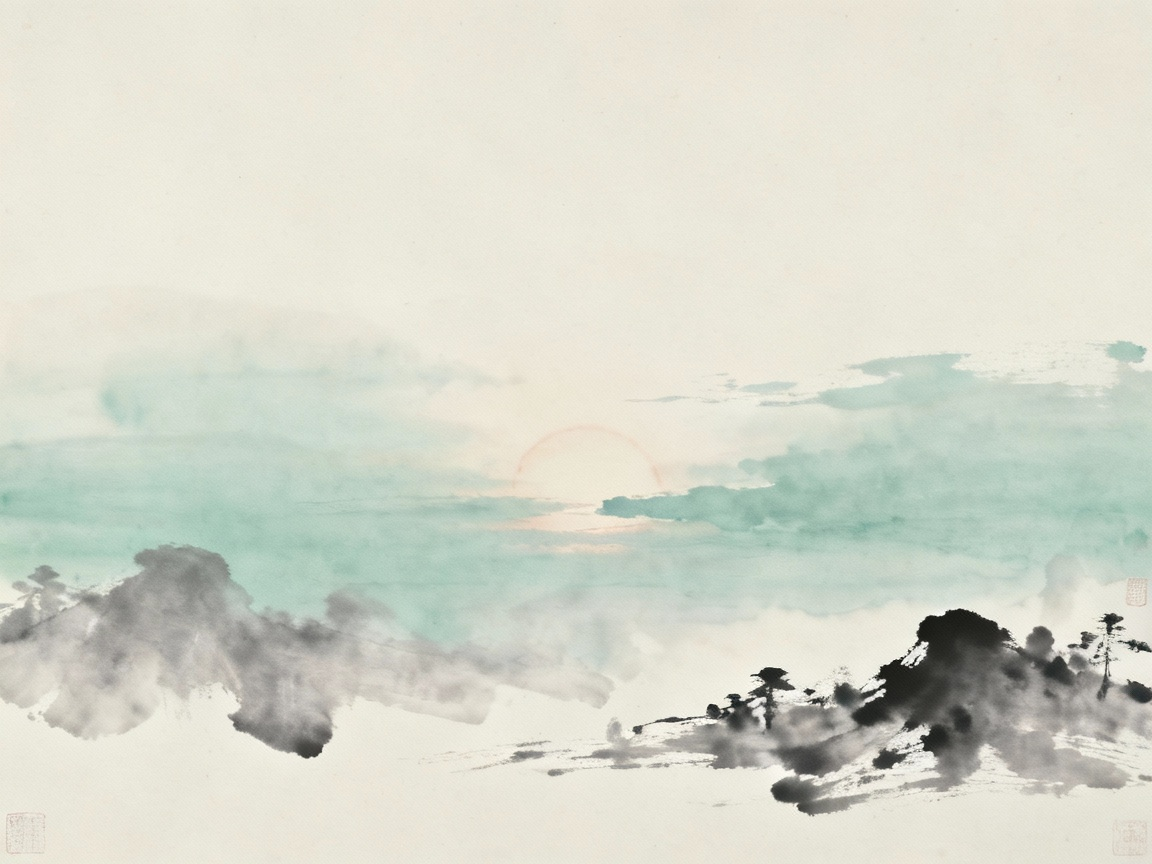 东方既白色意境图