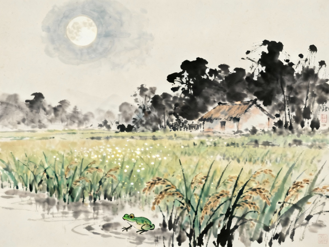 黄沙道中夜景图