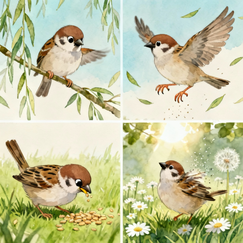 四格漫画麻雀观察记录